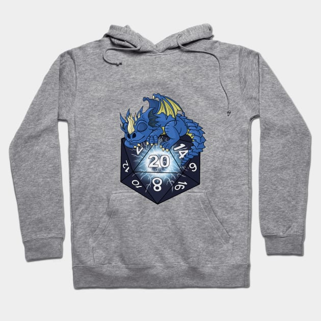 Dice Blue Dragon Hoodie by Danielle_Mahaffey